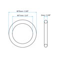 thumbnail image 2 of Uxcell 75x71x2mm Nitrile Rubber O Rings Metric Sealing Gasket, Black 25 Pack, 2 of 6