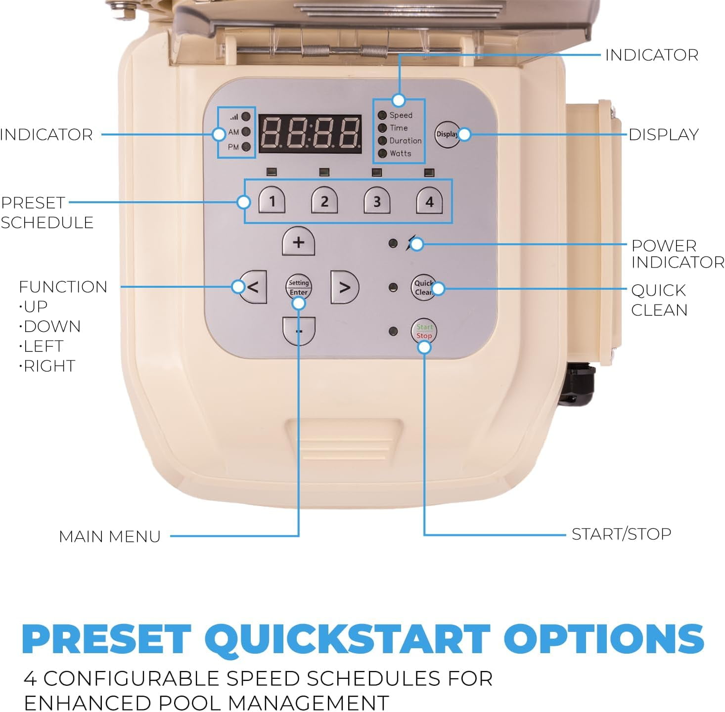XtremepowerUS 3HP Variable Speed Pool Pump In-Ground Above Ground Energy Efficient 230V w/Timer