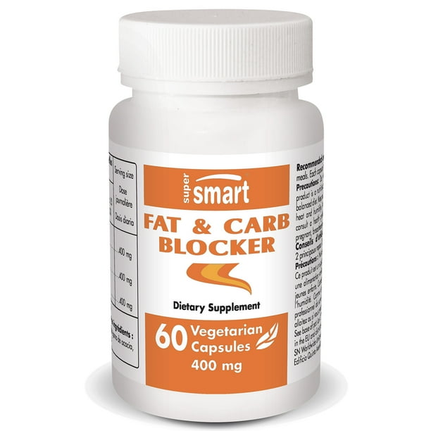 Supersmart Fat & Carb Blocker 400 mg per Day Weight Loss Pills