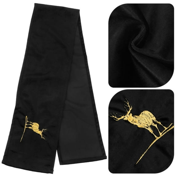 HAMPPLIES Keyboard Protection Cover Piano Keyboard Cover Black Cloth 1Pcs 52.4x7.5x0.1in