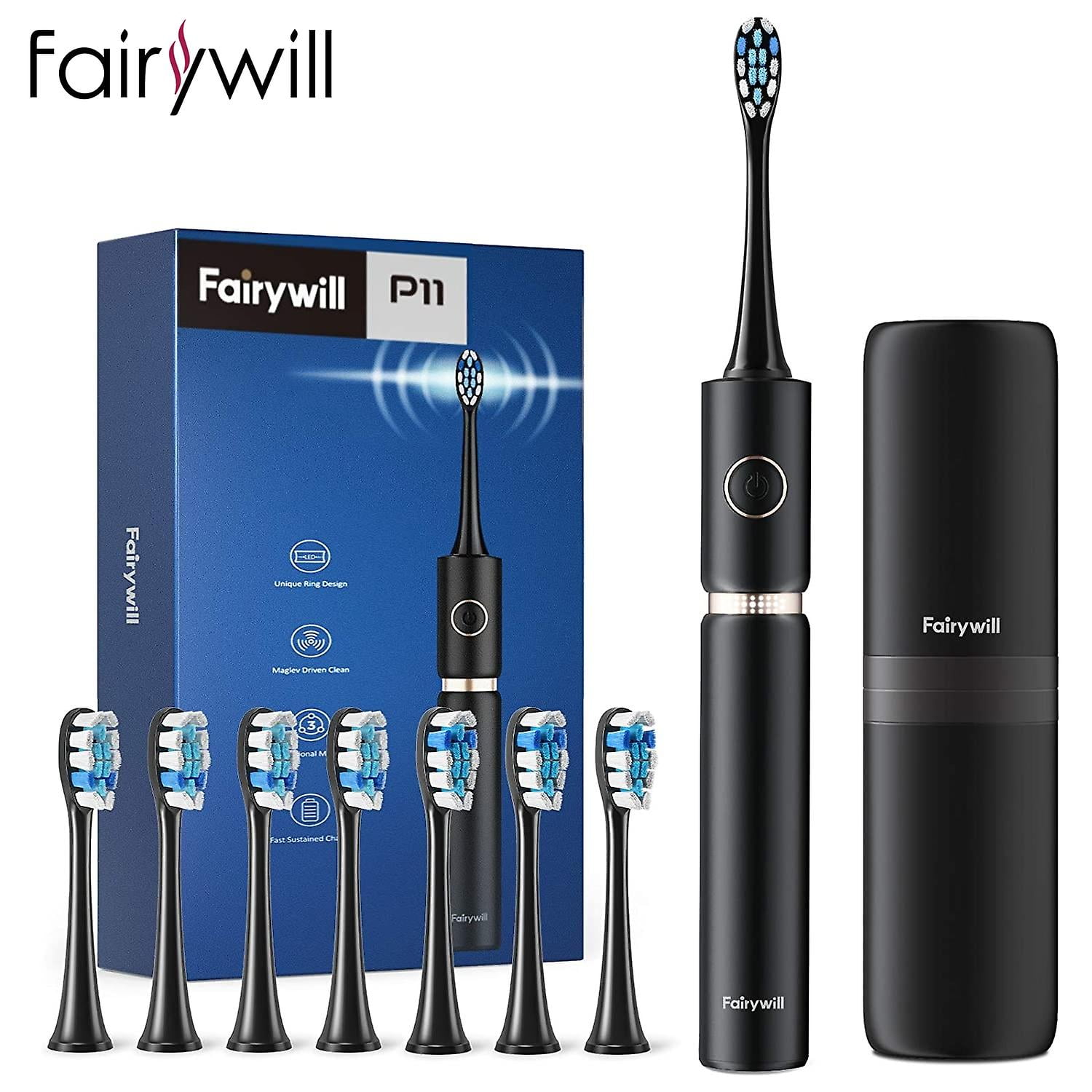 Fairywill P11 Sonic Whitening Electric Toothbrush Rechargeable Usb