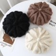 thumbnail image 2 of LinYooLi Women Floral Trendy Beret Elegant Knit Soft Warm Hat Cap for Fall Winter, 2 of 4