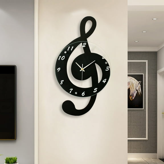 Wall Clock Silent Creative Musical Note Wall Clock for Office Home Decor