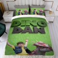 thumbnail image 4 of Dino Dan Conjunto de sábanas temático, trío de piezas, cómodo y amigable con la piel, diseño único, regalo de decoración para el hogar para familiares, amigos y fans, 90 cm * 190 cm, 4 of 6