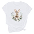 thumbnail image 2 of Yuwull Tops For Women Going Out Tops For Women Easter Fashion Printed Short Sleeved T-Shirt Ladies Tops And Blouses On Clearance5XXL(2XL), 2 of 4