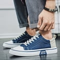 thumbnail image 6 of Men's Low-Top Fashion Sneakers, Casual Versatile Canvas Shoes, Lace-Up, Round Toe, Rubber Sole, Breathable Fabric Lining, Streetwear Footwear, 6 of 9