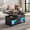 Black, variant on GALAXHERO 40" Lift Top Coffee Table with Storage 4 in 1 Coffee Tables with 2 Fabric Drawers LED Light and USB, Modern Coffee Table with Hidden Compartment for Living Room, Dining Room Black
