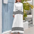 thumbnail image 4 of Vestido largo con estampado geométrico griego Vestido de noche para mujer Vestido de verano para mujer 2024 Vestidos de fiesta, 4 of 5