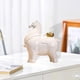 thumbnail image 5 of Figura de caballo, escultura de cerámica, decorativa, de lujo, para escritorio. Lingote de oro blanco, 5 of 8