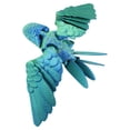 thumbnail image 2 of Juguete de loro impreso en 3D para niños, figura realista de pájaro con alas móviles, decoración de escritorio, estatua de loro flexible, juguete articulado de pájaro., 2 of 5
