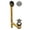 Stainless Steel, variant on Westbrass 14" 17 ga. Brass Pull and Drain Bathtub Waste Assembly with 2-Hole Overflow, Polished Chrome