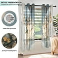 thumbnail image 5 of Window Curtain Panels Cotton Linen Decorative Curtains - Symmetrical Elephant Running Window Shade Backdrops for Home Office Sunroom Country House, 5 of 7