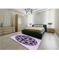 thumbnail image 5 of Ahgly Company Machine Washable Indoor Square Transitional Purple Jam Purple Area Rugs, 3' Square, 5 of 7