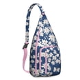thumbnail image 1 of Yellow Bloom Sling Backpack - Vibrant Daisy Flower Pattern Crossbody Bag, Fashion Forward, 1 of 4