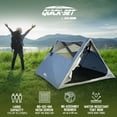 thumbnail image 2 of CLAM Quick-Set Apex 8 x 8 Ft Portable Outdoor A-Frame Camping Tent, Blue, 2 of 11