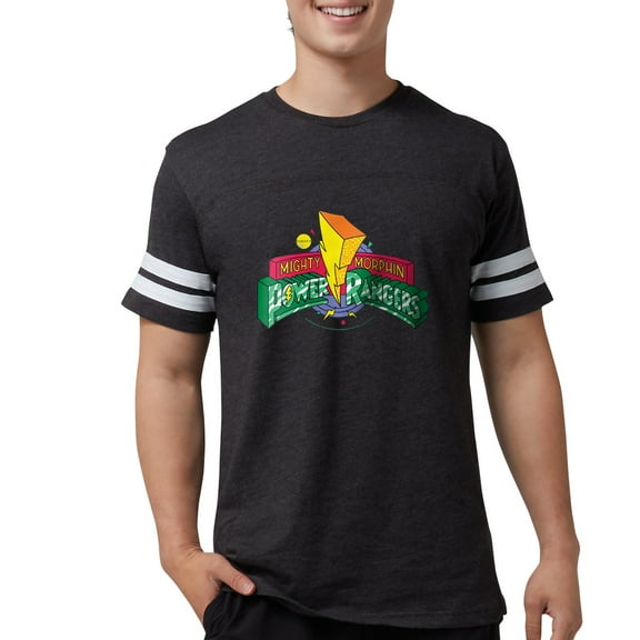 CafePress - Mighty Morphin Power Ranger Men's Football T Shirt - Mens Football Shirt
