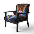 thumbnail image 2 of Designart "Colorful Fractal Fire And Water Fusion" Upholstered Modern Accent Chair and Arm Chair, 2 of 5
