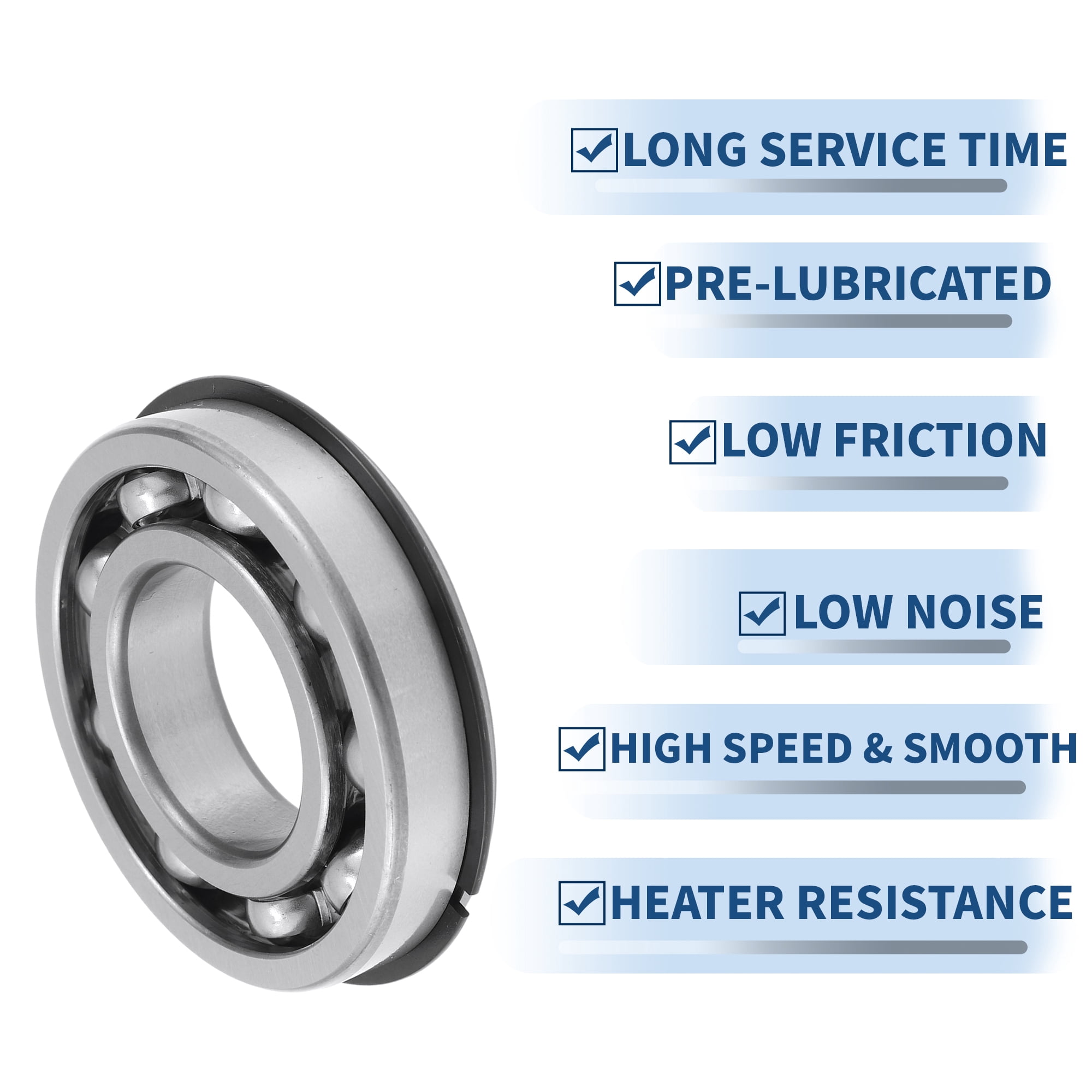 Unique Bargains 6208NR Deep Groove Ball Bearings 40x80x18mm P0 Open Type Lubricated Bearings 1 Pc Car Scooter Skateboard Wheel Universal Silver Tone