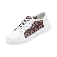 thumbnail image 2 of CHWshoes Women's Mesh Lace Floral Lace Up Fashion Sneakers Hollow Out Breathable Low-Top Shoes, Suitable for Sports, Daily Walks Outdoor Dressy Casual Footwear Coffee Size 39, 2 of 7