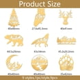 thumbnail image 2 of 9pcs 1.6x1.6 inch Golden Metal Stickers Forest Animal Stickers Self Adhesive Wolf Bear Stickers Golden Epoxy Stickers Antlers Deer Sticker for DIY Scrapbooks Epoxy Resin Art Crafts Decoration, 2 of 9