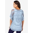 thumbnail image 2 of Roaman's Women's Plus Size Relaxed Pullover Crochet Sweater, 2 of 4