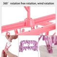 thumbnail image 4 of Bovemsi Organizer Rack Laundry Rack Strong Load Bearing 360 Rotation Foldable Anti Slip 16 Clips Clothes Drying Rack For Home Blue, 4 of 6