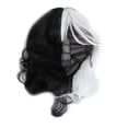 thumbnail image 2 of Peluca Rizada ondulada ANGGREK Blanca Negra Con Flequillo Ajustable, 2 of 8