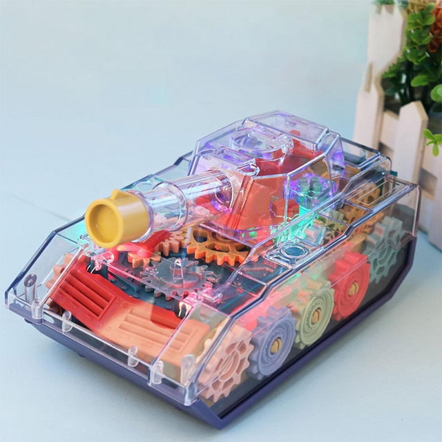 Coche de música eléctrico con sonido y luz Educativo Engranaje mecánico Favores de Vehículo para regalos Juguete Niño Ni Hugo Juguetes del tanque de música