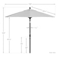 thumbnail image 5 of California Umbrella  9' Rd. Aluminum Patio Umbrella, Crank Lift with Push Button Tilt, Black Finish, Pacifica Fabric Natural, 5 of 5