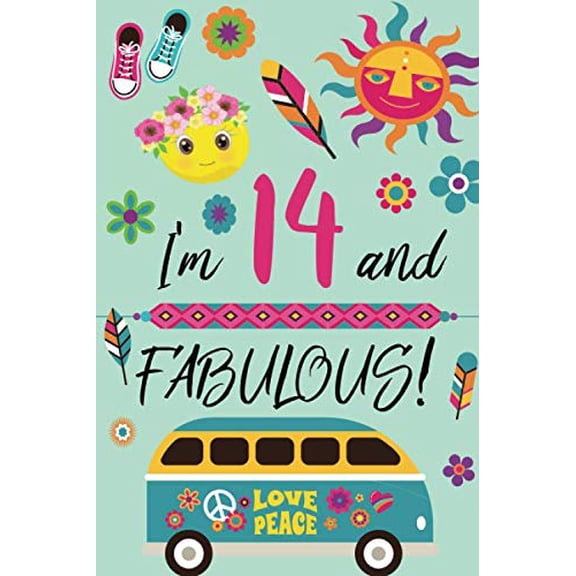 Pre-Owned I'm 14 and Fabulous: Retro Lined and Blank Journal Happy Birthday Book for Teen Girls