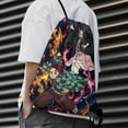 thumbnail image 5 of Demon Slayer Drawstring Backpacks Gym Athlete Bag Draw String Bags for Sports, Travel, Swimming, Beach, 5 of 8
