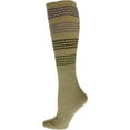 thumbnail image 4 of Sierra Socks Women's Slouch or Knee High Geometric Patterned Organic Cotton Socks (Beige, 2 Pairs), 4 of 6