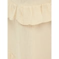 thumbnail image 2 of High-Waist Wide-Leg Linen Trousers with Tassel-Hem, 2 of 5