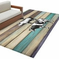 thumbnail image 2 of Farmhouse Animals Runner Rug 2.7x5 FT, Non Slip Entryway Carpet, Vintage Wood Country Cow Pig Chicken Washable Soft Floor Carpet Entrance Mat Non-Shedding Throw Rug for Hallway Laundry Room Bedside, 2 of 9