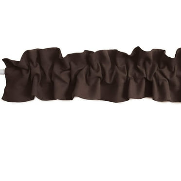 Solid Poplin Curtain Sleeve Topper Brown