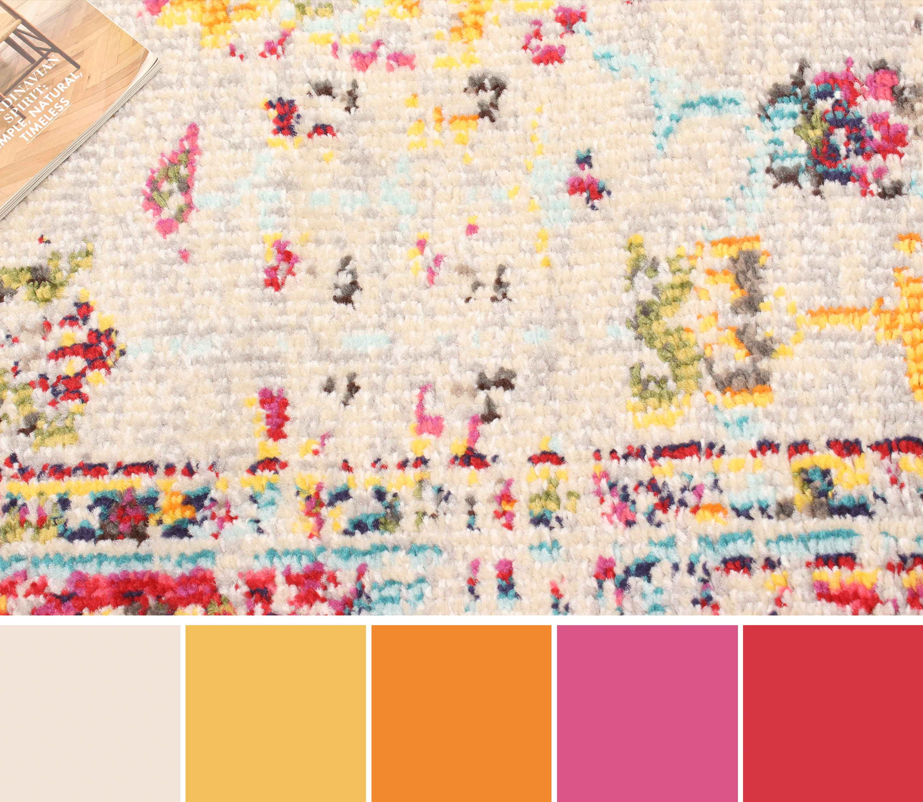 ECARPET Tapis Traditionnel Jasmine pour Salon, Chambre, Salle A Manger, Entrée, Couloir et Plus Encore.