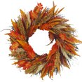 thumbnail image 1 of Orange Wheat Wreath, 1 of 6