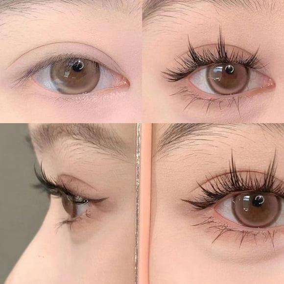 Paquete de pestañas postizas Retro Pooh de una sola pestaña, rizadas naturales, gruesas, de ojos grandes, para niña, venta al por mayor, GJ57