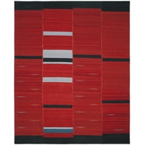 SAFAVIEH Kilim Abel Geometric Wool Area Rug, Red, 8' x 10'