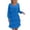 Blue, variant on Tumotour Ayered Cake Dress for Women's Plus Size A-Line Cocktail-Length Dress Long Sleeve Casual Solid Color Square Neckline Fall Tunic Dress