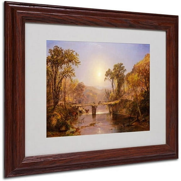 Trademark Fine Art "Indian Summer" Framed Canvas Art by Jasper Cropsey