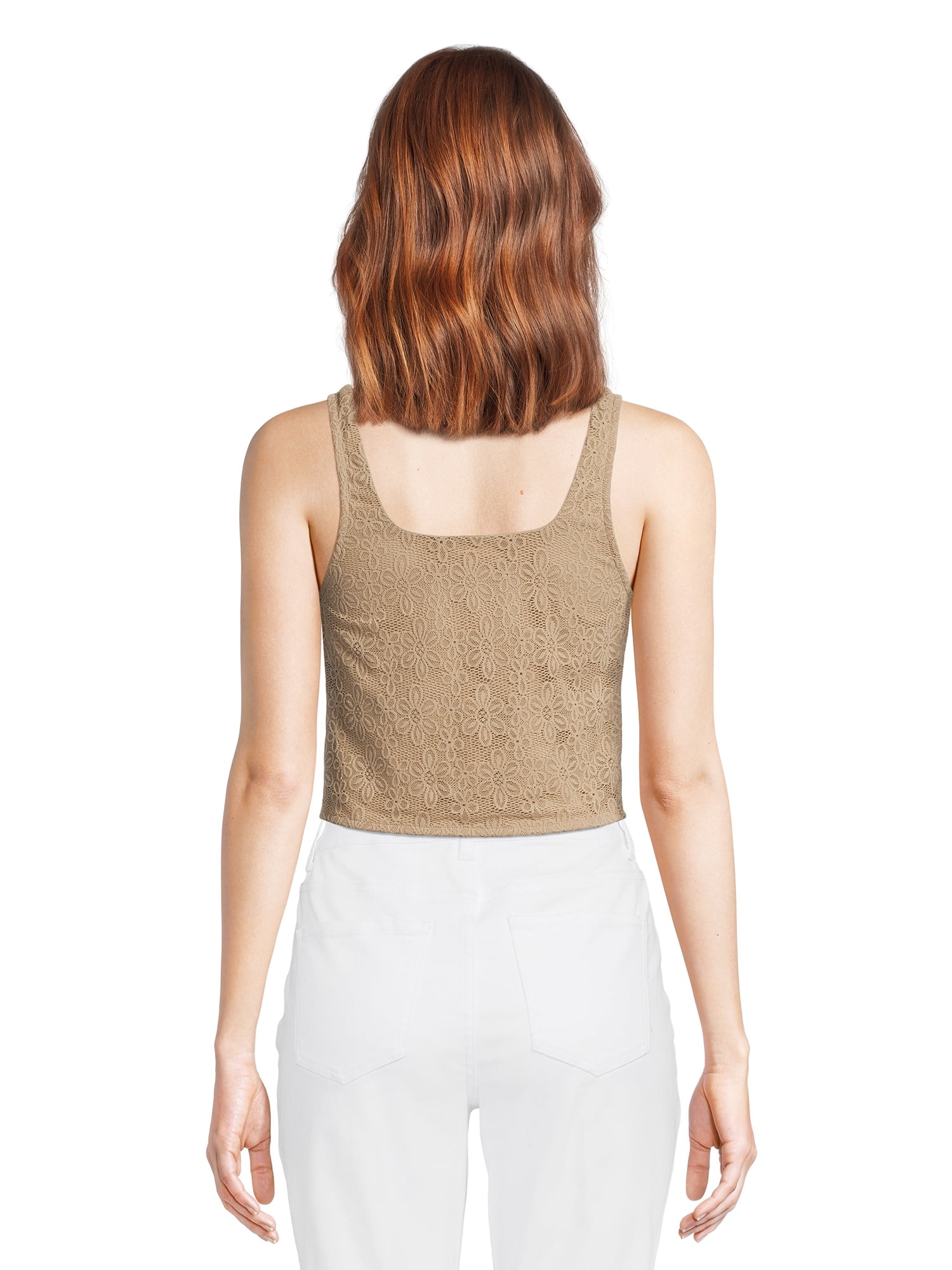 Self Esteem Juniors’ Lace Square Neck Corset Top, Sizes XS-XL