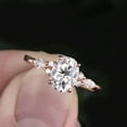 thumbnail image 2 of Cora Jewellery 1.35CT Oval Moissanite Solitaire Engagement Ring For Women, 10K Rose Gold, 2 of 6