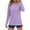 Purple, variant on Long Sleeve Shirts for Women, Womens Casual Tops, Women's Sports Crew Neck Long Sleeve Top Solid Color Fast Dry Sun Protection Active Wear Casual
