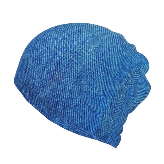 Denim Blue Beanie Skull Cap Lightweight Hip Hop Dwarf Hat Beanie Hat For Women Men