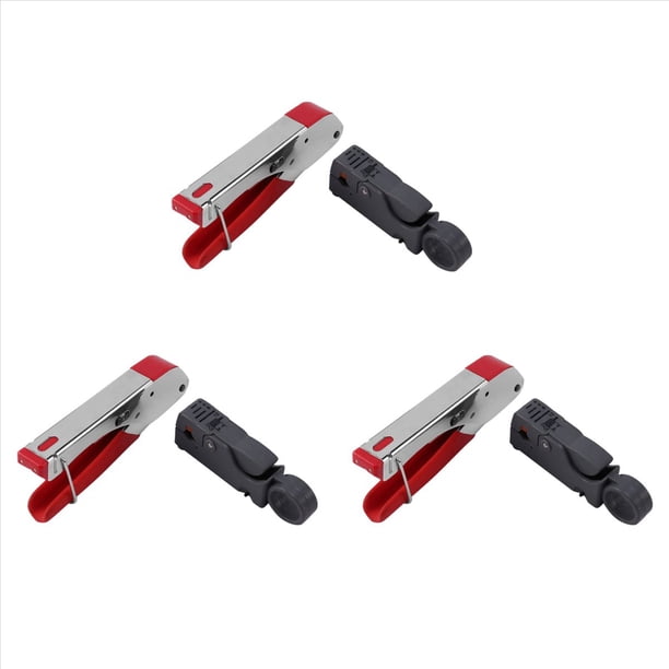 3X Herramienta de Engarce de Cable Coaxial de Multi Compresion F Rg6 Rg58 Rg59 Conectores Arrugador Coaxial Pelacables de Cable Coaxial