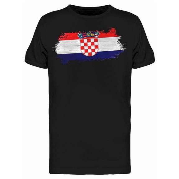 Brush Painted Flag Croatia Tee Men's -Image by Shutterstock
