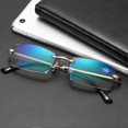 thumbnail image 3 of Blue Light Blocking Reading Glasses Stay Clear Diamond Cut Edge Rimless Comfort Eyeglass for Elderly Men and Women, 3 of 5