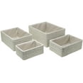 thumbnail image 5 of Sorbus Storage Baskets 4-Piece Set - Stackable Woven Basket Paper Rope Bin Boxes for Makeup, Bathroom, Office Supplies, Bedroom, Closet (Beige), 5 of 7