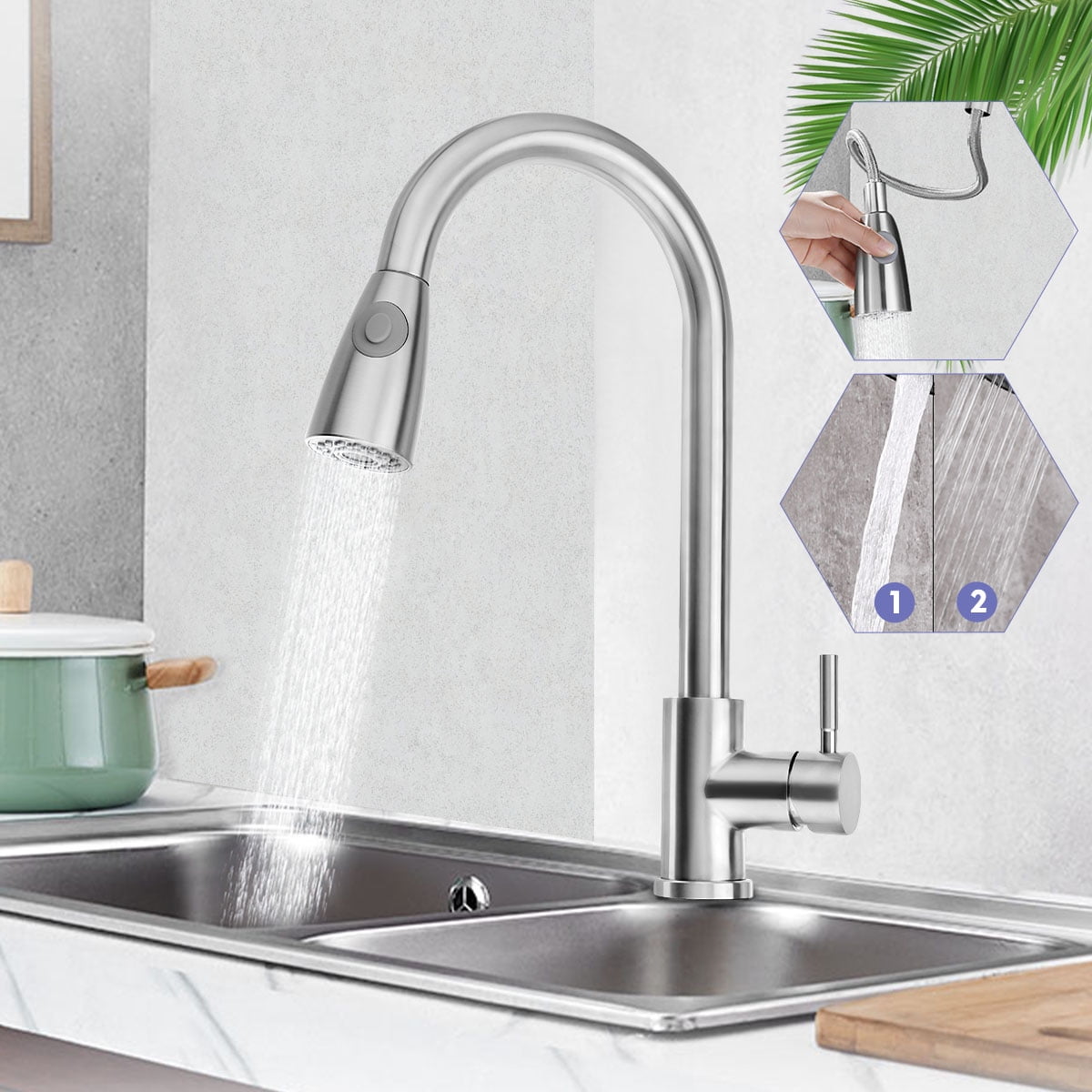 Kitchen Faucet Pull Down Kitchen Faucets Stainless Steel ...